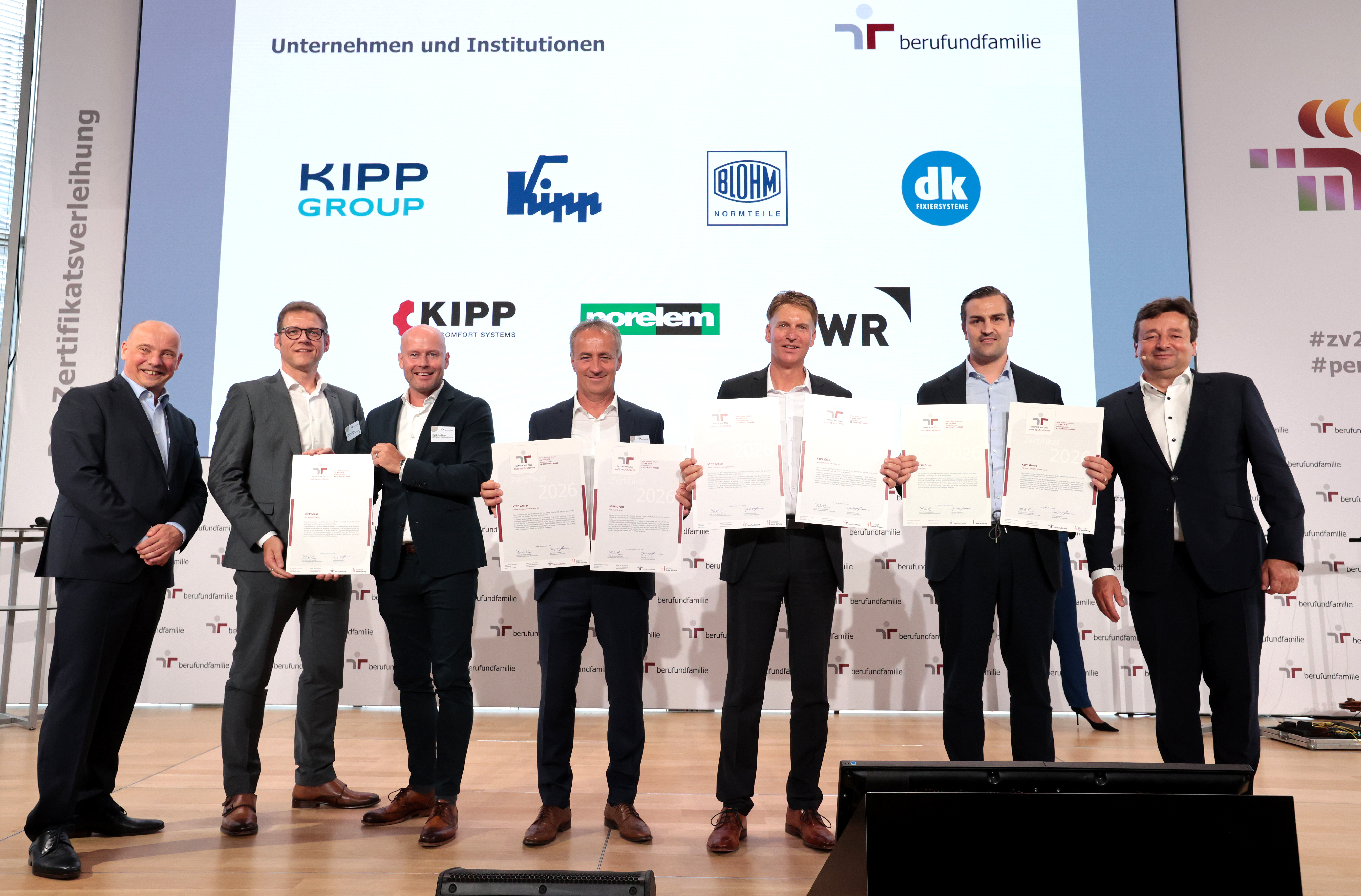 KIPP Group und die Tochterunternehmen Heinrich Kipp Werk GmbH & Co.KG, NORMTEILWERK ROBERT BLOHM GmbH, dk FIXIERSYSTEME GmbH & Co. KG, Kipp GmbH & Co.KG, norelem Normelemente GmbH & Co.KG, HWR Spanntechnik GmbH