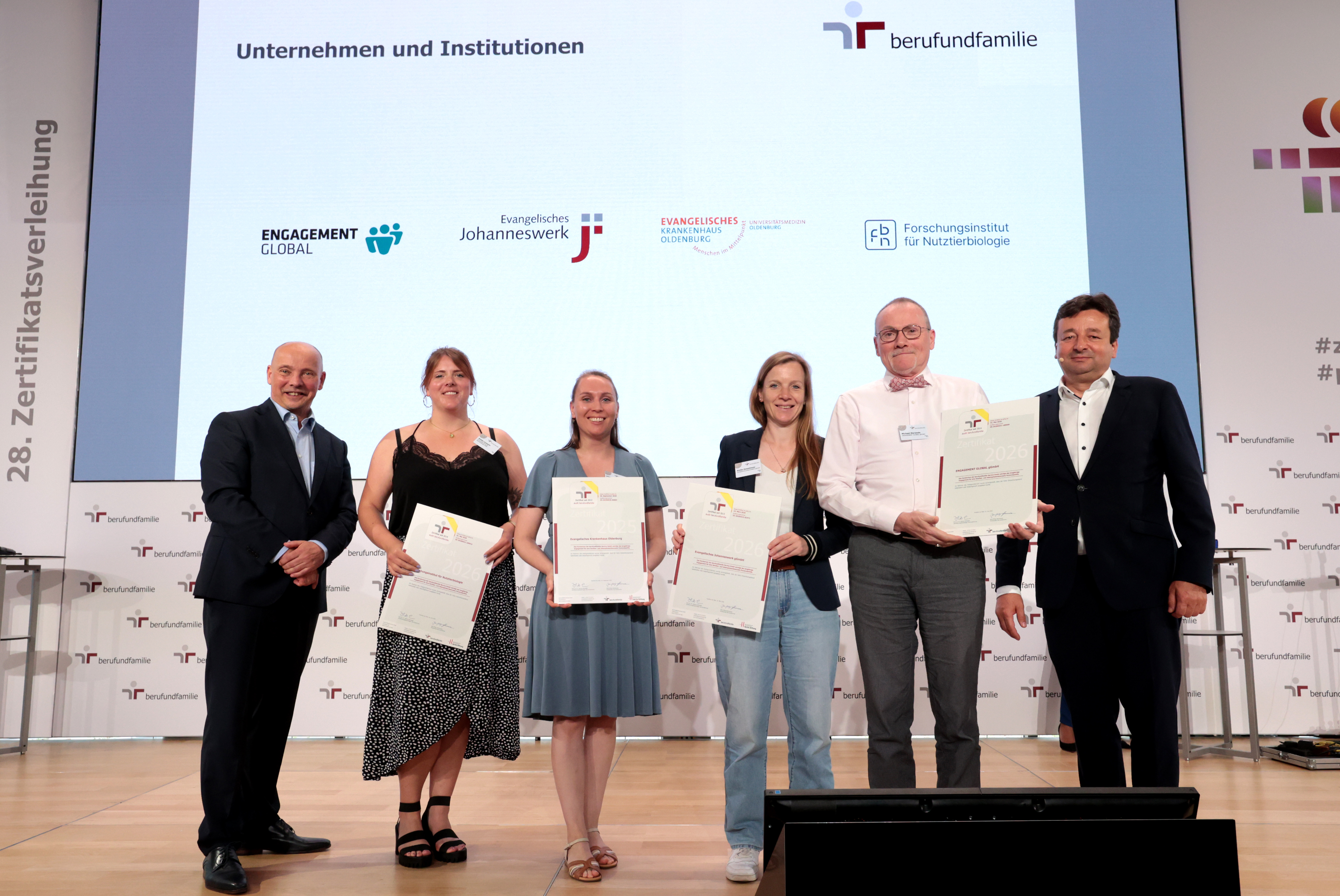 ENGAGEMENT GLOBAL gGmbH, Evangelisches Johanneswerk gGmbH, Evangelisches Krankenhaus Oldenburg, Forschungsinstitut für Nutztierbiologie (FBN)