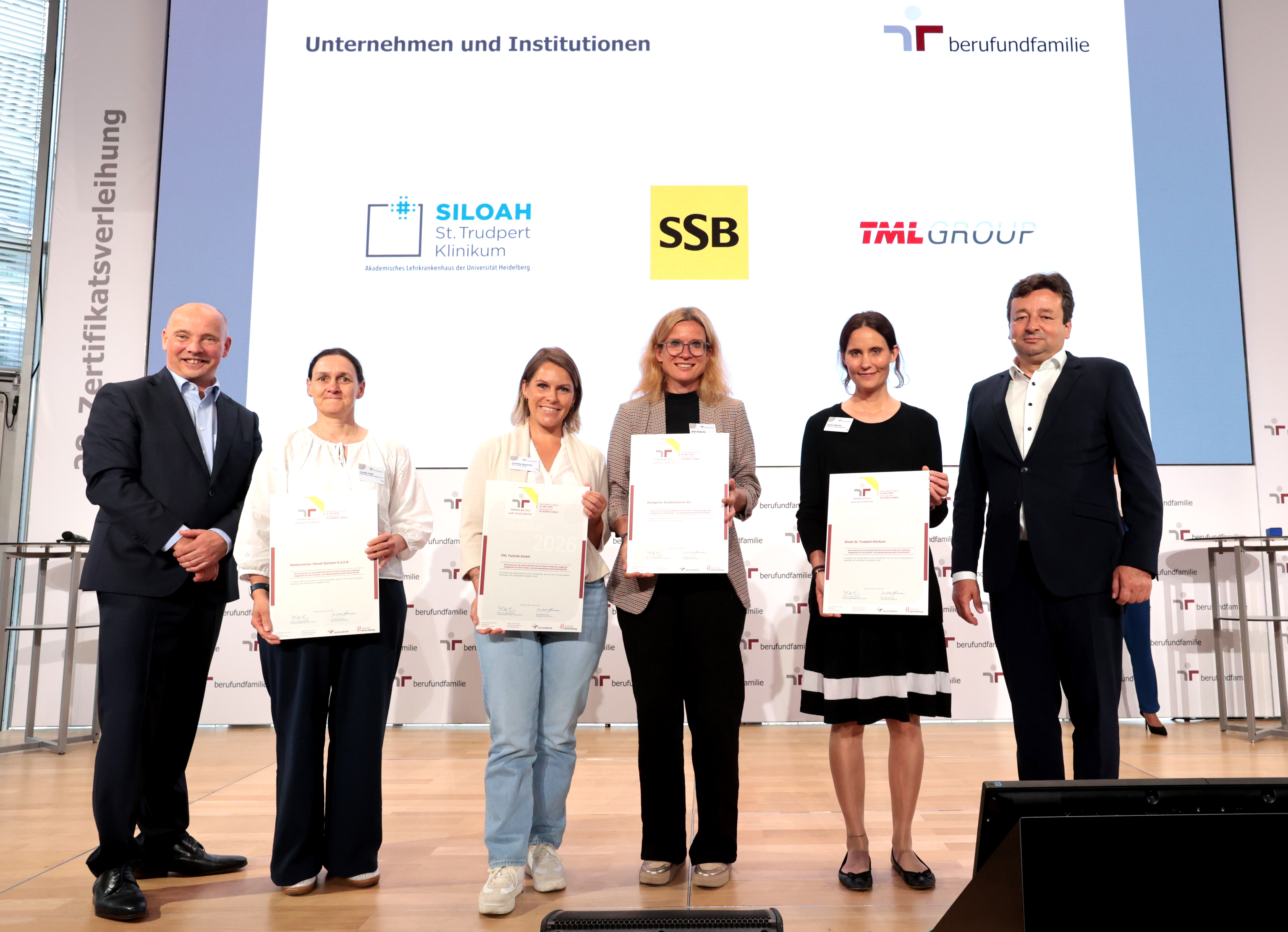 Siloah St. Trudpert Klinikum, Stuttgarter Straßenbahnen AG, TML Technik GmbH, Medizinischer Dienst Sachsen K.d.Ö.R.